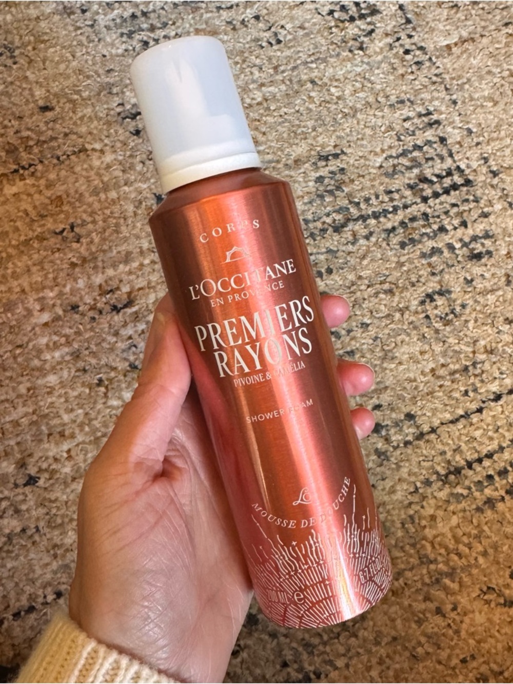 L'OCCITANE Metallic Copper-Pink Premiers Rayons Shower Foam